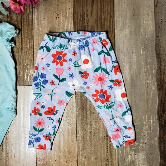 Carter's Baby Girl Size 9m Floral Spring Summer 2pc Outfit - Picture 9 of 16